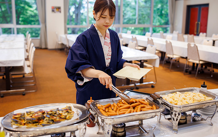 朝食バイキング